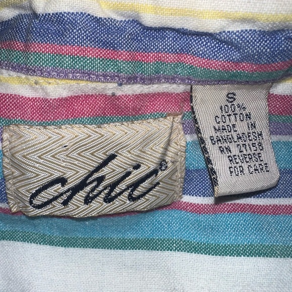 Vintage Colorful Striped Sleeveless Top - Picture 9 of 10